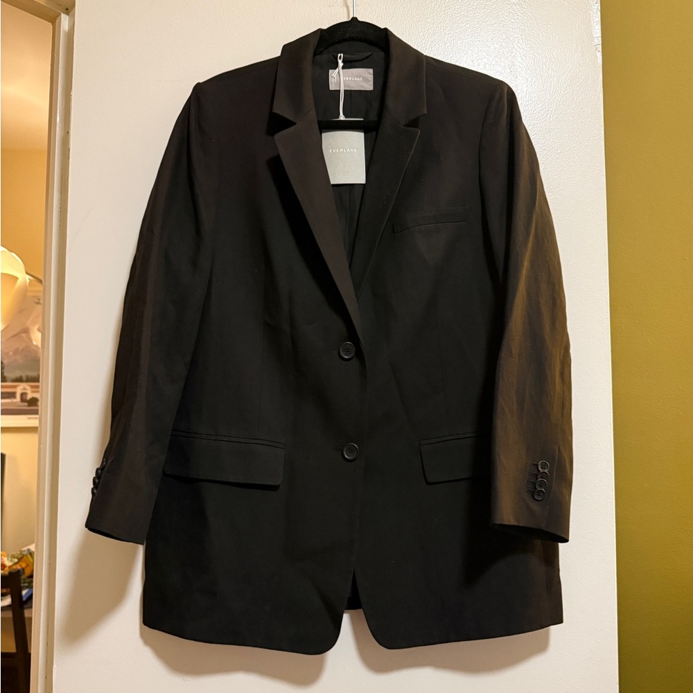 Everlane black oversized boyfriend blazer 12